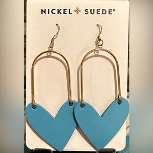 Nickel and Suede Turquoise Sweethearts.